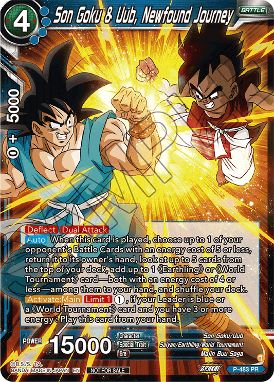 Son Goku & Uub, Newfound Journey (Zenkai Series Tournament Pack Vol.3) - Tournament Promotion Cards - Promo - P-483