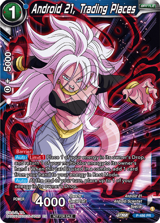 Android 21, Trading Places (Zenkai Series Tournament Pack Vol.3) - Tournament Promotion Cards - Promo - P-486