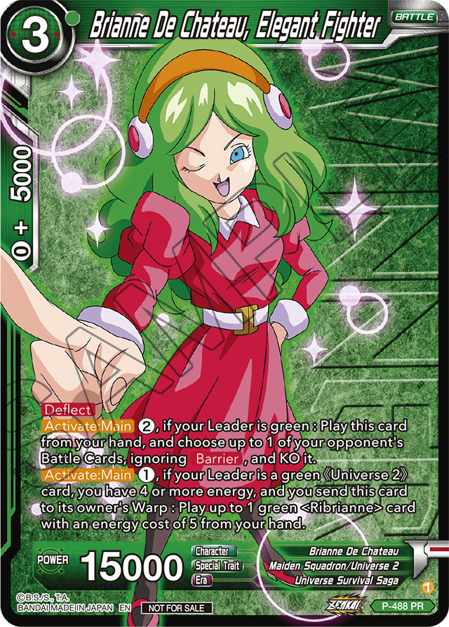 Brianne De Chateau, Elegant Fighter (Zenkai Series Tournament Pack Vol.3 Winner) - Tournament Promotion Cards - Promo - P-488