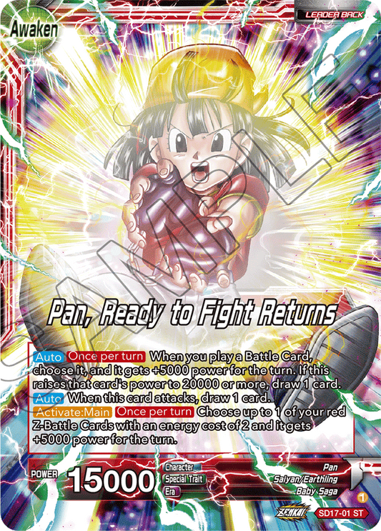 Pan // Pan, Ready to Fight Returns (Silver Foil) - Dawn of the Z-Legends - Starter Rare - SD17-01
