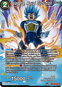 Vegeta, Royal Evolution - Battle Evolution Booster - Super Rare - EB1-07