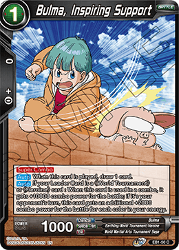 Bulma, Inspiring Support - Battle Evolution Booster - Common - EB1-50