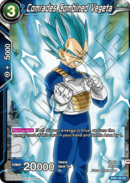 Comrades Combined Vegeta (Foil) - Expansion Deck Box Set 01: Mighty Heroes - Expansion Rare - EX01-02