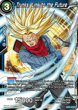 Trunks, Link to the Future (Foil) - Expansion Deck Box Set 01: Mighty Heroes - Expansion Rare - EX01-03