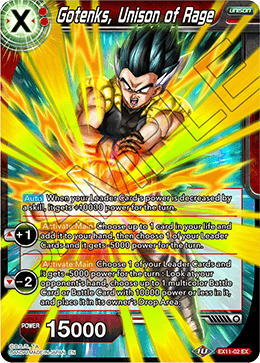 Gotenks, Unison of Rage - Expansion Deck Box Set 11: Universe 7 Unison - Expansion Rare - EX11-02