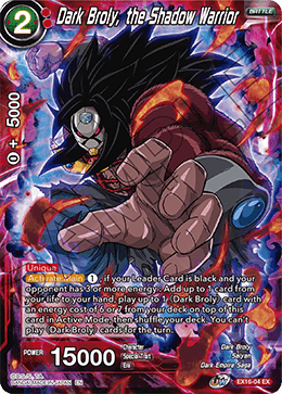Dark Broly, the Shadow Warrior - Expansion Deck Box Set 16: Ultimate Deck - Expansion Rare - EX16-04