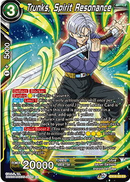 Trunks, Spirit Resonance - Expansion Deck Box Set 18: Namekian Boost - Expansion Rare - EX18-03