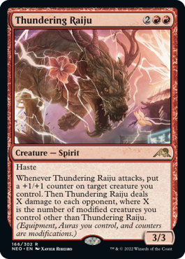 Thundering Raiju - Kamigawa: Neon Dynasty - R - 166