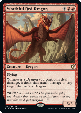 Wrathful Red Dragon - Commander Legends: Battle for Baldur's Gate - R - 207