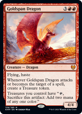 Goldspan Dragon - Kaldheim - M - 139