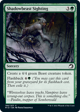 Shadowbeast Sighting - Innistrad: Midnight Hunt - C - 198