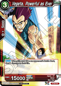 Vegeta, Powerful as Ever - Promotion Cards - Promo - P-030