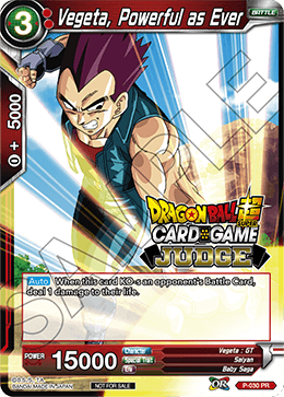 Vegeta, Powerful as Ever - Judge Promotion Cards - Promo - P-030