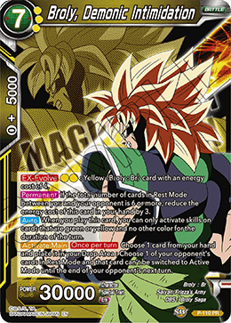 Broly, Demonic Intimidation - Expansion Deck Box Set 08: Magnificent Collection - Forsaken Warrior - Promo - P-110