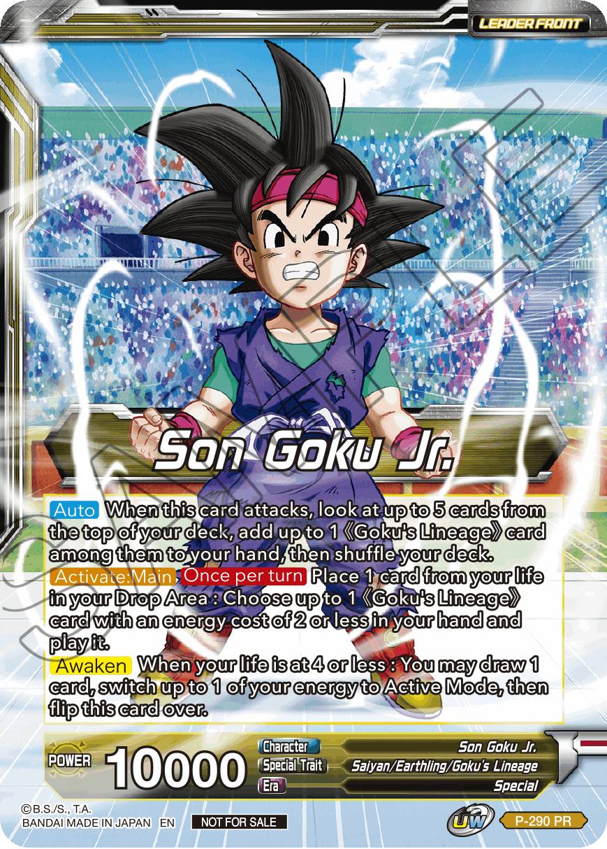 Son Goku Jr. // SS Son Goku Jr., Scion of the Lineage (Gold Stamped) - Promotion Cards - Promo - P-290