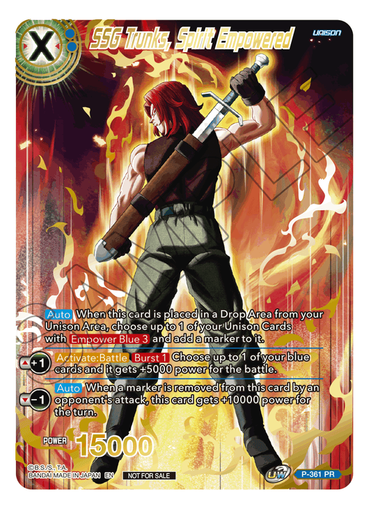SSG Trunks, Spirit Empowered (Gold Stamped) - Promotion Cards - Promo - P-361 PR