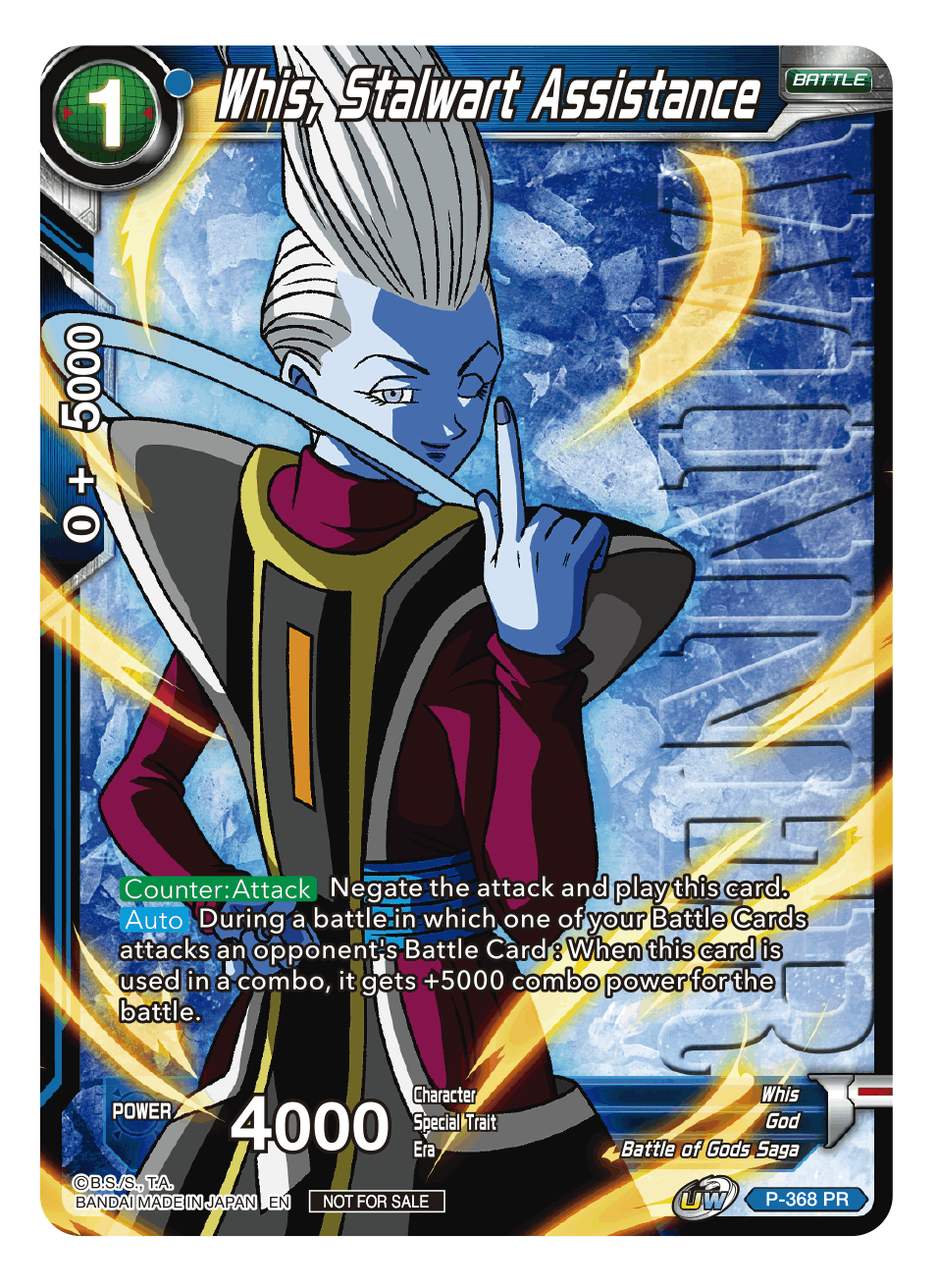 Whis, Stalwart Assistance (Tournament Pack Vol. 7) (Winner) - Tournament Promotion Cards - Promo - P-368