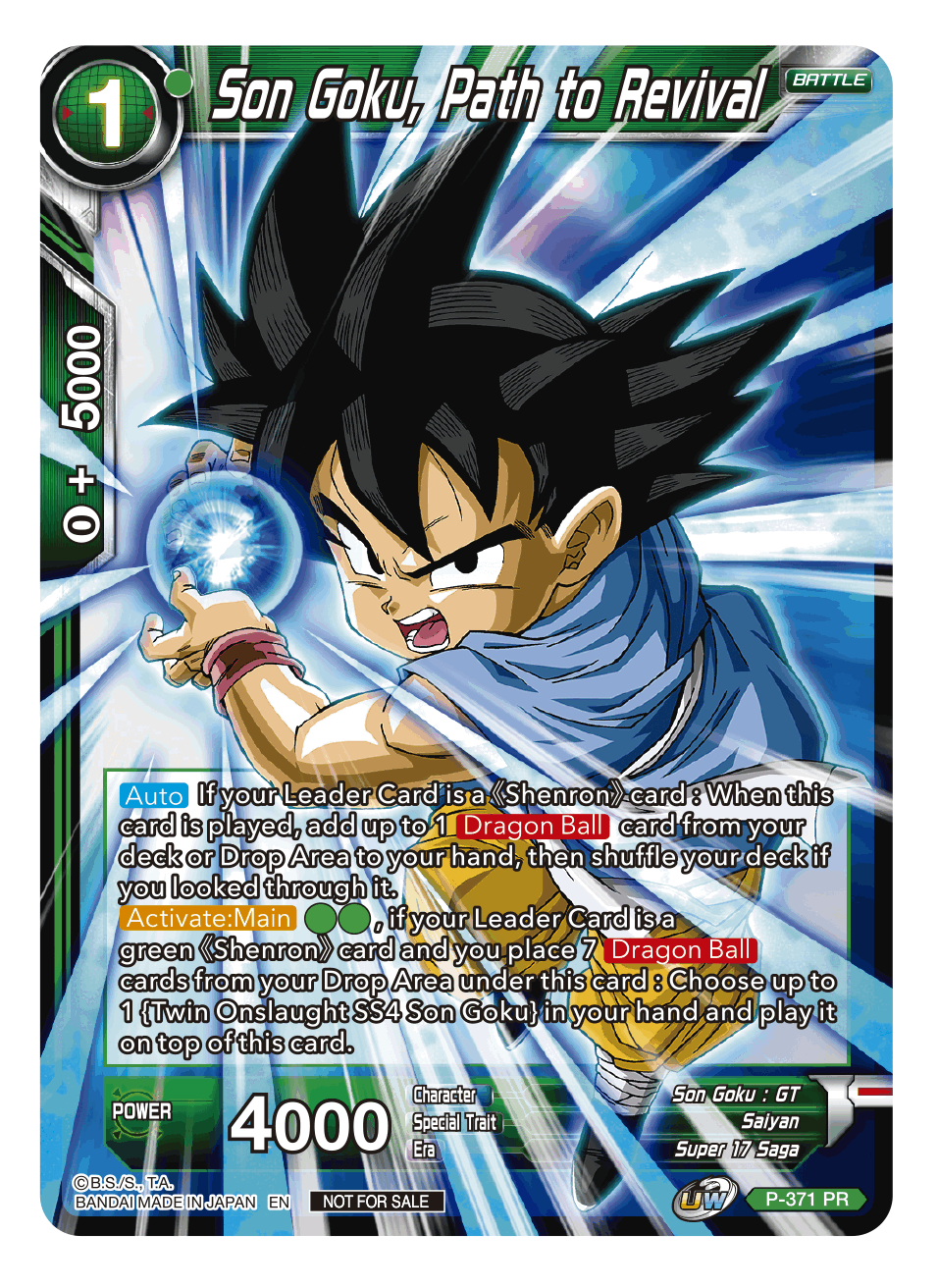 Son Goku, Path to Revival (Tournament Pack Vol. 7) - Tournament Promotion Cards - Promo - P-371