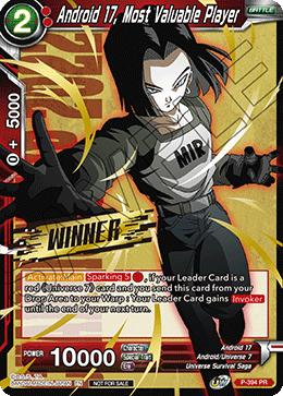 Android 17, Most Valuable Player (Winner Stamped) (Championship Pack 2022 Vol.1) - Promotion Cards - Promo - P-394
