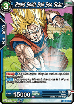 Rapid Spirit Ball Son Goku - Galactic Battle - Starter Rare - SD1-04