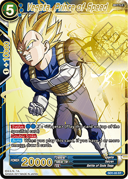 Vegeta, Prince of Speed (Non-Foil) - Galactic Battle - Starter Rare - SD1-05