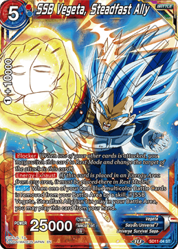 SSB Vegeta, Steadfast Ally - Universal Onslaught - Starter Rare - SD11-04