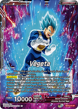 Vegeta // SSB Vegeta, Spirit Boost Elite - Cross Spirits - Starter Rare - SD15-01