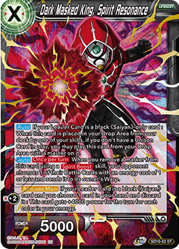 Dark Masked King, Spirit Resonance - Cross Spirits - Starter Rare - SD16-02