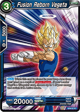 Fusion Reborn Vegeta - Miraculous Revival - Starter Rare - SD6-02