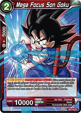Mega Focus Son Goku - Miraculous Revival - Starter Rare - SD7-05