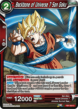 Backbone of Universe 7 Son Goku - Tournament of Power - Common - TB1-003