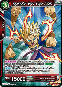 Impeccable Super Saiyan Cabba (Shatterfoil) - Draft Box 04 - Dragon Brawl - Rare - TB1-010