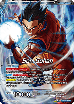 Son Gohan // Son Gohan, Leader of Universe 7 - Tournament of Power - Uncommon - TB1-025