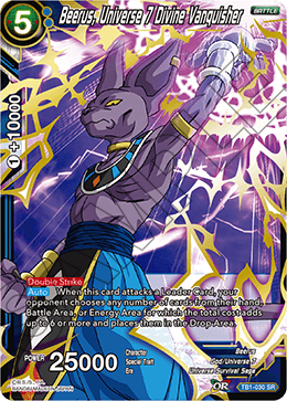 Beerus, Universe 7 Divine Vanquisher - Tournament of Power - Super Rare - TB1-030