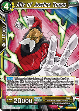 Ally of Justice Toppo - Tournament of Power - Rare - TB1-080