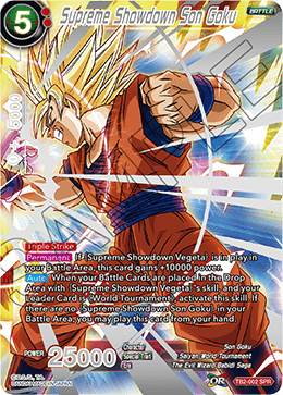 Supreme Showdown Son Goku (SPR) - World Martial Arts Tournament - Special Rare - TB2-002