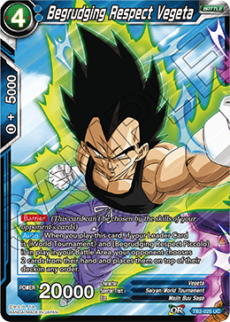 Begrudging Respect Vegeta - World Martial Arts Tournament - Uncommon - TB2-025