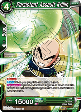 Persistent Assault Krillin - Clash of Fates - Rare - TB3-042