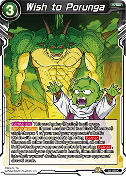 Wish to Porunga - Clash of Fates - Common - TB3-068